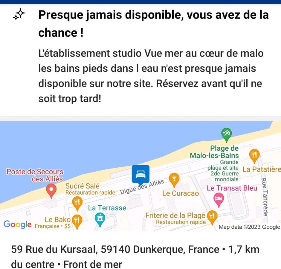 Vue Au Coeur De Malo Les Bains Pieds Dans L Eau Appartement *